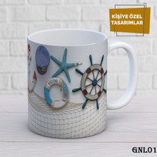 Birsence Kişiye Özel Kupa | Isimli & Fotoğraflı Premium Hediye Bardak  Deniz Temalı