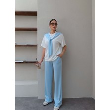 Esra Helvacı Kontrast Detay Şallı Eşofman Takım