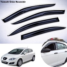 Caraks Seat Leon Mügen Cam Rüzgarlığı Abs Krom Nikelajlı Cam Rüzgarlığı 2005-2012 Arası 4 Lü Set