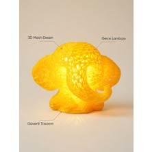 My Craft 3D MYCRAFT3D Sevimli Fil Çocuk Odası Gece Lambası 3D Tasarım LED Işıklı Masaüstü Mesh Dekor Hediyelik