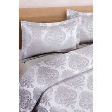 Bir Home Floransa Jakarlı Fransız Dantelli Modern Çift Kişilik Yatak Örtüsü Takımı 240X250CM