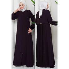 Hafsa Mina Arkası Piliseli Ferace Mor HM2906