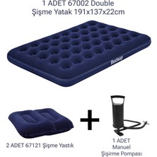 Bestway 67002 Şişme Yatak Yastıklı ve Pompalı