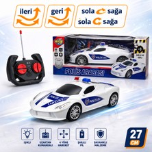 Toyska Uzaktan Kumandalı Polis Arabası 27 cm Işıklı Şarjlı 4 Yönlü Hareket