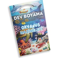 Egev Çocuk Okyanus Hazineleri - Dev Boyama Kağıdı (100X70 Cm) - Çocuklar Için Eğitici Sanat Etkinliği, 200GR Kalın Kağıt