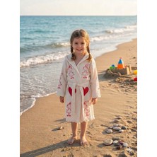 Trend Nexus %100 Pamuk Müslin Taş Baskı Çocuk Panço-Bornoz