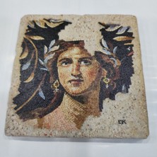 PremiumPort Doğal Taş Dekoratif Banyo Gider Kapağı Süsü 10X10 cm