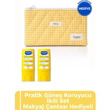 Mustela Pratik Güneş Koruyucu Ikili Stick Set- Makyaj Çantası Hediyeli