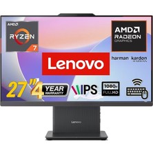 Lenovo ıdeacentre Aıo 27ARR9 Amd Ryzen 7-7735HS 8gb 512GB SSD Windows 11 Pro 27" Fhd Siyah All In One Bilgisayar Snertech