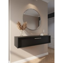 Feyza Design Antrasit Silver Modern Duvara Monte Dresuar, Şık ve Fonksiyonel Tasarım