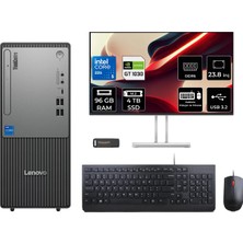 Lenovo Thinkcentre Neo 50T Gen 6 Intel Core Ultra 5 225 96GB 4tb SSD GT1030/4GB 23.8" Fhd Monitör Fdos Masaüstü Bilgisayar & Per4 USB Bellek 13BD007UTRP740