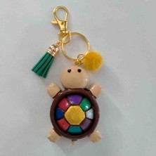 Mini Hobi Ev Kaplumbağa Anahtarlık, Çanta Süsü, Araba Aksesuar, Araba Süsü