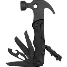 Mi-Ça Home Çok Fonksiyonlu Çekiç Çakı Çantalı Kamp Testere Tornavida Seti Siyah