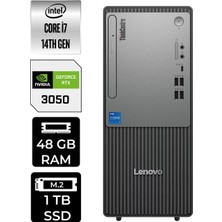 Lenovo Thinkcentre Neo 50T Gen 5 i7 14700 RTX 3050 48GB RAM 1TB SSD FreeDOS 12UD001UTRP490 Masaüstü Bilgisayar + Per4 USB