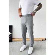 HAFKA Açık Gri Basic Regular Fit Kumaş Pantolon
