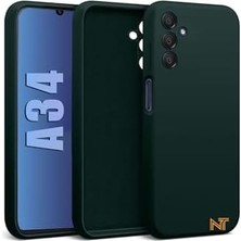Mi-Ça Home Galaxy A34 Kılıf Kamera Korumalı Lansman Kadife Iç Yüzeyli (Şık Tasarım) Silikon Kapak