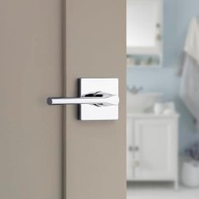 Mi-Ça Home Lizbon Gizlilik Kapı Kolu Yatak Odası/banyo Kapısı Için Cilalı Krom