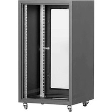 Setrack 19'' 16U 600X600 4 Kapak Açılabilir Camlı Tekerlekli Rack Kabinet