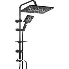 Mi-Ça Home Yapı Lüks Duş Seti Mat Siyah Dikdörtgen | Çok Fonksiyonlu Yağmur Duş Sistemi Siyah Lüks Duş Seti Mat Siyah Dikdörtgen | Çok Fonksiyonlu Yağmur Duş Sistemi Siyah