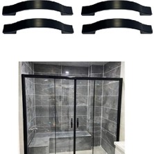 Mi-Ça Home Cam Duşakabin Kulpu (Oval-Siyah)