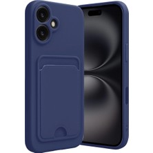 İlk El Grup Apple Iphone 16 Kılıf Kelvin Kartvizitli Silikon - Lacivert