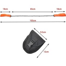 Mi-Ça Home Taşınabilir Zincirli Kamp Testeresi 103 cm Yüksek Kalite Kamp & Kesim Aracı + Taşıma Kılıfı
