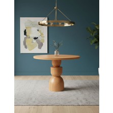 Gazzini Furniture Orbis Yuvarlak Ahşap Yemek Masası 120X120