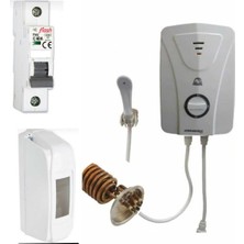 Feyza Design Bakır Rezistanslı Elektrikli Şofben Aydın Derya, Sigorta ve Kutulu Paket