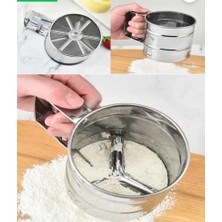 MODA OZY Metal Lüx Paslanmaz Çelik Pratik Un Eleği Pasta Malzemeleri, Paslanmaz Çelik Un ve Şeker Eleği Elek