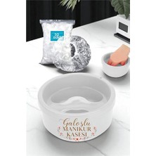 Pileli Store Hsnet Manikür Kabı - 50 Adet Galoşlu Manikür Kasesi - Parmak Yumuşatma Manikür Kasesi