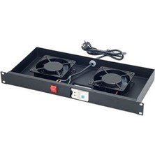 Setrack 19'' 2 x 220 Vac 2 Li Termostatlı Mekanik Fan Modülü