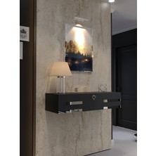 Feyza Design Parlak Antrasit Silvery Karnaval Dresuar, Şık ve Modern Tasarım