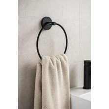 Mi-Ça Home Yuvarlak Havlu Askılığı, Siyah