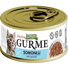Jungle Gurme Konserve 85 gr Kedi Maması Yavru Somonlu *3'lü
