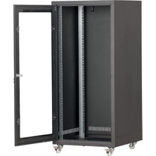 Setrack 19'' 26U 600X800 Tekerlekli Camlı Rack Kabinet