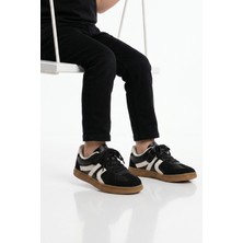 Cool Siyah Cırtlı Bağcıklı Unisex Çocuk Spor Ayakkabı Berry F