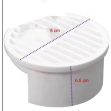 Mi-Ça Home Koku Önleyici Yer Süzgeci Kapağı, Özel Tasarım Gider Süzgeci, Beyaz