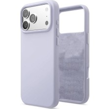 Mi-Ça Home 17 Pro Max Uyumlu Içi Kadife Lansman Silikon Kılıf Kapak Geniş Kamera Koruması Darbe Emici Şık ve Dayanıklı Telefon Aksesuarı (Lila)