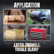 Mi-Ça Home Powertec 20332 Çekme Aksiyon Mandalı Geçiş Kelepçe 1814-99 kg Tutma Kapasitesi Kırmızı Saplı Kavrama, 8pk