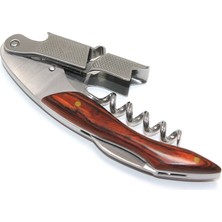 Uravas Store Ahşap Saplı Profesyonel Çelik Tirbuşon Çok Fonksiyonlu Şarap Açacağı ALK4690