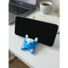 My Craft 3D MYCRAFT3D Mavi Kedi Figürlü Telefon Tutucu Stand - 3D Baskı Ofis Masaüstü Aksesuarı ve Biblo