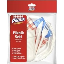 Mi-Ça Home Piknik Kullan At Seti Ekonomik 6'lı Beyaz 1525