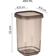 Mi-Ça Home Mithra Life 12 Adet 450 ml Sızdırmaz Kapak Antrasit Baharatlık Saklama Kabı Etiket Hediyeli MIT1135