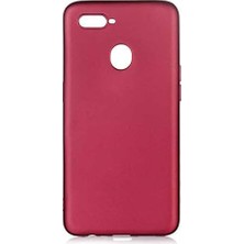 Mi-Ça Home Oppo A12 ile Uyumlu Kılıf Soft Mat Premier Mürdüm