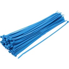 Gwest Mavi Kablo Bağı Plastik Cırt Kelepçe 3.6X200MM (20CM) 100 Adet Mavi 3.6X200 mm