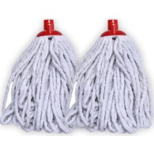 PremiumPort Örgü Püsküllü Mop Başlığı Ucu 250 Gr, 2'li, Hijyenik Temizlik Seti