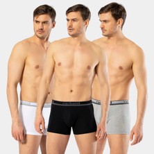 Cacharel Erkek 3'lü Boxer 1337/BEYAZ-GRI-SIYAH