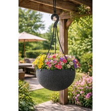 Binbirreyon Rattan Askılı Saksı 26CM Çiçek Saksısı AH164