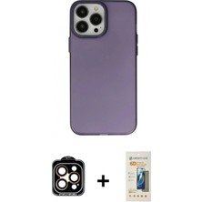 Marsilyan™- iPhone 14 Pro Max Kılıf Ahenk Çizgi Prime - Siyah 6d Mat Seramik Hayalet Nano Ekran Koruyucu + Turuncu Pvd Metal Kamera Lens