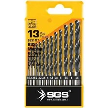 Mi-Ça Home Sgs 13 Parça Hss Metal Matkap Ucu Seti, Yüksek Hız Çeliği, Metal Işleme
